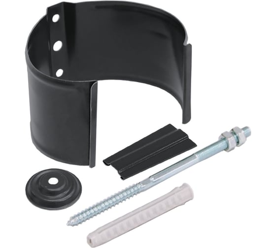 Кронштейн трубы на кирпич Grand Line 90 мм, RAL 7024 ШК 379776