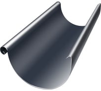 Желоб Grand Line полукруглый, 125 мм, 3 м, RAL 7024 ШК 379987