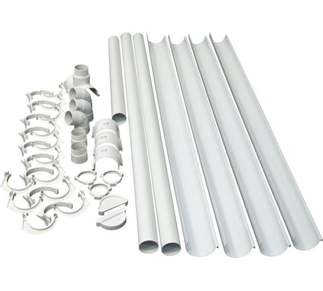 Комплект водосточной системы VN ПВХ белый K3-L8H4W