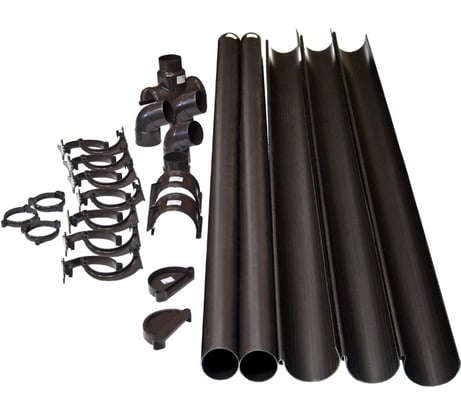 Комплект водосточной системы VN ПВХ коричневый K2-L6H3B