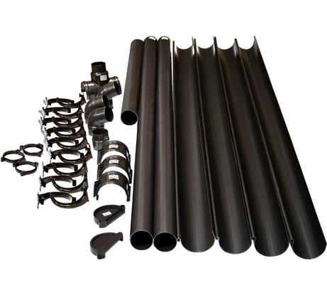 Комплект водосточной системы VN ПВХ коричневый K3-L8H4B