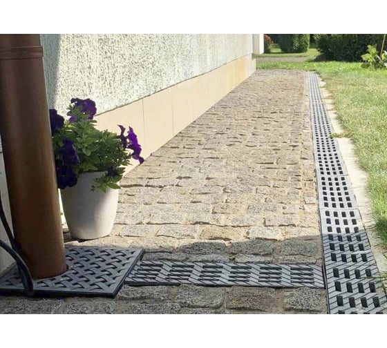 Усиленная решетка к дождеприемнику Ecoteck пластиковая, металлик ДИ 02517000 27478