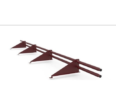 Трубчатый снегозадержатель для металлочерепицы ТАВРОС 20х3000 мм, полиэстер, глянец, RAL 8017 шоколадно-коричневый 3001342