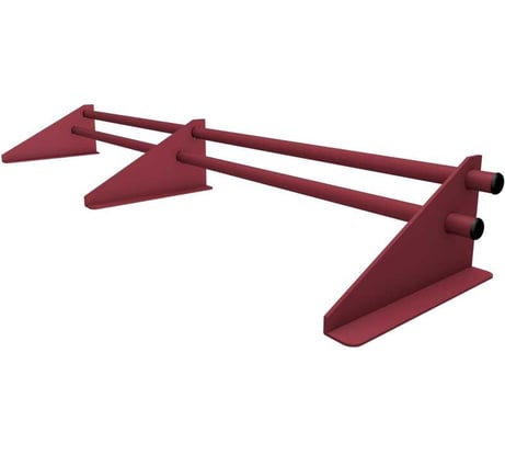 Универсальный трубчатый снегозадержатель ТАВРОС 20х3000 мм, полиэстер, глянец, RAL 3005 винно-красный 3001337