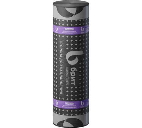 Рулонный битумно-полимерный материал БРИТ Стандарт ХПП, 15 м DSC15564