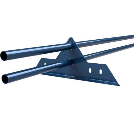 Трубчатый оцинкованный снегозадержатель на крышу для металлочерепицы, профнастила KROVZAVOD Ral 5005 сигнальный синий, 25x1.5 мм, 1000 мм (комплект на 3 м/3 шт. по 1 м) 3769284 1