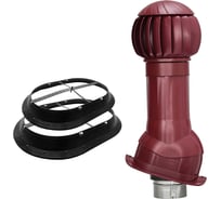 Комплект вентиляции для металлочерепицы Monterrey+ кольцо гидрозатвора Gervent малиновый КМ+КГ/мал