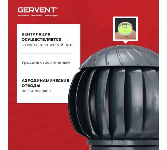 Комплект вентиляции Gervent ПРОФ 20 графит КП20/граф