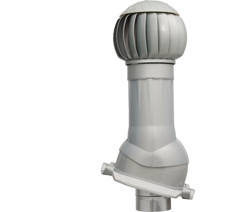 Комплект вентиляции Gervent ПРОФ 21 + кольцо гидрозатвора, серебряный КП21+КГ/сереб