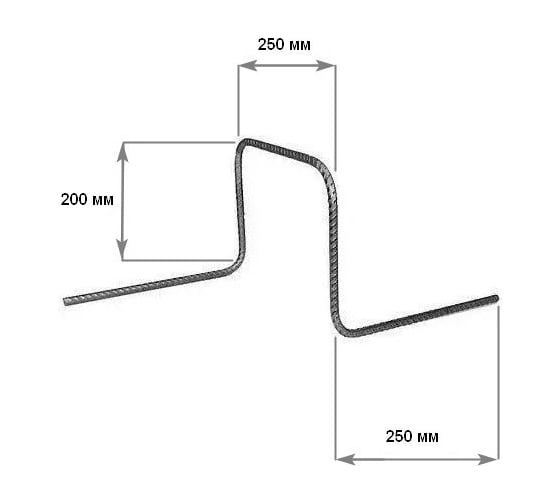 Арматурная лягушка Ks-store А500С 250x200x250x200x250 мм, диаметр 8 мм, упаковка 50 штук lag2520258m