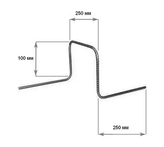 Арматурная лягушка Ks-store А500С 250x100x250x100x250 мм, диаметр 8 мм, упаковка 50 штук lag2510258m