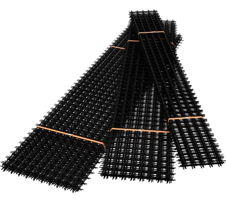 Сетка арматурная базальтовая НЕОГРИД АБК (карта 0,5x2 м, яч 50, уп 25 шт.)  АБК 2.0 -0,5