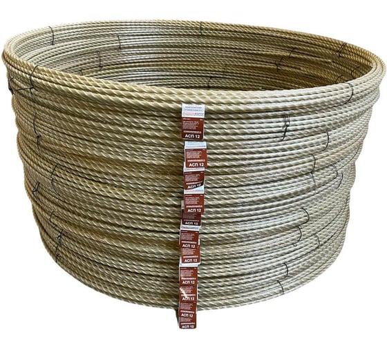 Арматура стеклопластиковая композитная Арматура Композит АСП-12 ТУ бухта 50 м желтая 4660228921479