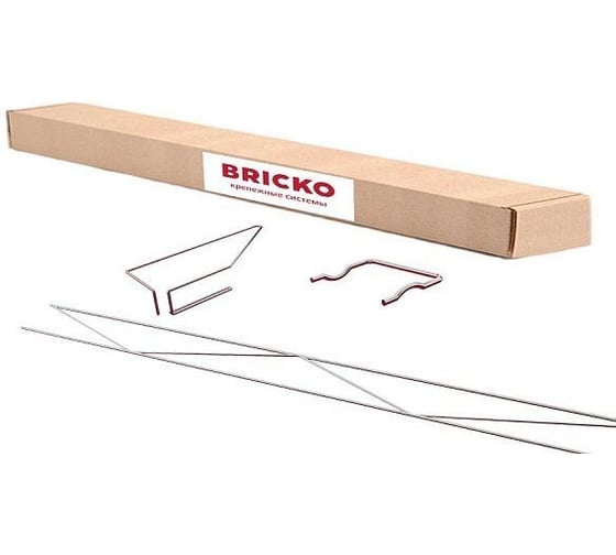 Комплект элементов перемычки Bricko (нерж. c.) SK-V №1, вертикальный тип кладки, проем шириной 55-70 см, 120776 1