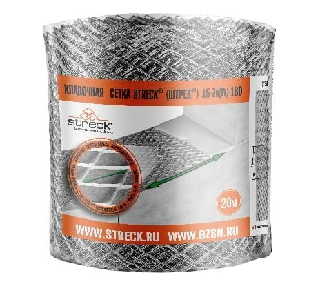 Кладочная сетка STRECK 15 zn W 180 (20 м; рулон) SB00011