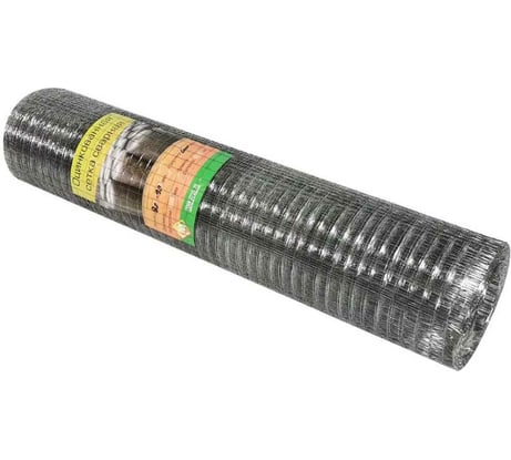 Сварная оцинкованная сетка Кордленд Ø 0.8 мм, ячейка 20x20 мм, 1x25 м SVA-00024