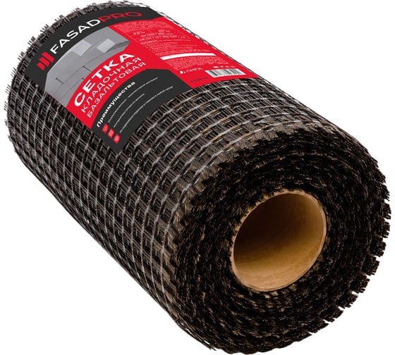 Сетка базальтовая кладочная FasadPro 25x25 мм, 0.5x50 м, 30/30 кН/м 230051