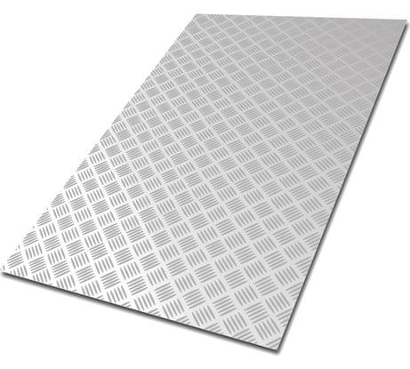 Алюминиевый рифленый лист квинтет МЕТАЛЛСЕРВИС 600x600x1.2 мм 1247876