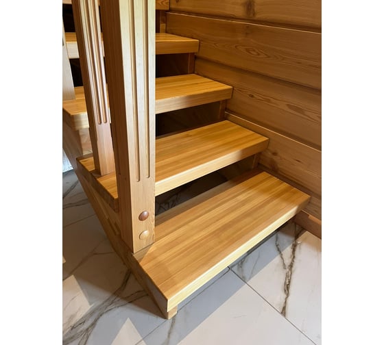 Ступень MW лиственница цельноламельная 40x300x1100 Экстра СЛЦ403001100