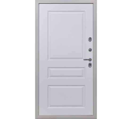 Входная дверь DIVA STR МХ-9 2050x860 мм, левая, Альберо браш грей - Д13 Белый софт УТ-00080504