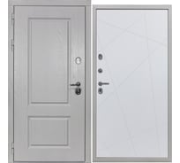 Входная дверь DIVA STR МХ-9 2050x960 мм, левая, Альберо браш грей - Д11 Белый софт УТ-00080491