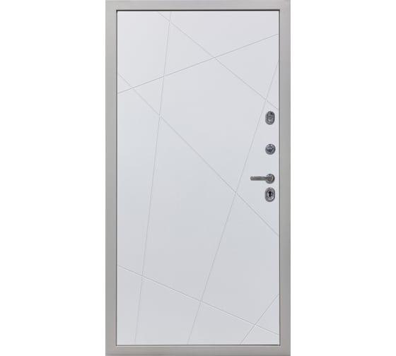Входная дверь DIVA STR МХ-9 2050x960 мм, левая, Альберо браш грей - Д11 Белый софт УТ-00080491