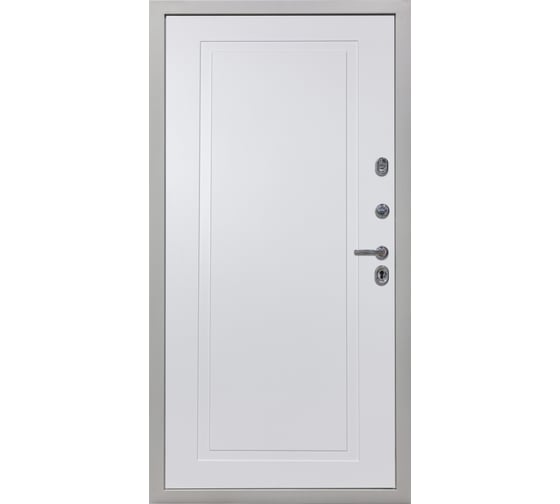 Входная дверь DIVA STR МХ-9 2050x960 мм, левая, Альберо браш грей - Н10 Белый софт УТ-00080521
