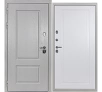 Входная дверь DIVA STR МХ-9 2050x860 мм, левая, Альберо браш грей - Н10 Белый софт УТ-00080519