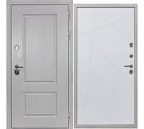 Входная дверь DIVA STR МХ-9 2050x860 мм, правая, Альберо браш грей - Д11 Белый софт УТ-00080490