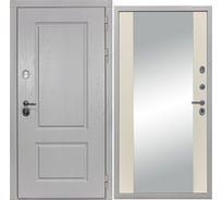 Входная дверь DIVA STR МХ-9 зеркало, 2050x860 мм, правая, Альберо браш грей - Д15 Софт шампань УТ-00080565