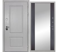 Входная дверь DIVA STR МХ-9 зеркало, 2050x960 мм, правая, Альберо браш грей - Д15 Венге УТ-00080537