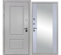 Входная дверь DIVA STR МХ-9 зеркало, 2050x960 мм, левая, Альберо браш грей - Д15 Силк маус УТ-00080562