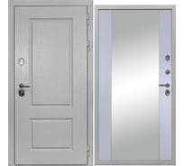 Входная дверь DIVA STR МХ-9 зеркало, 2050x960 мм, правая, Альберо браш грей - Д15 Силк маус УТ-00080563