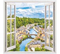 Фотообои Симфония бумажные 140х140 см Окно в Европу 4 листа В-009 28768904
