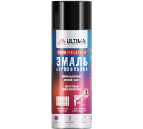 Аэрозольная краска ULTIMA RAL 9005 ЧЕРНЫЙ ГЛЯНЦЕВЫЙ универсальная 520 мл ULT007