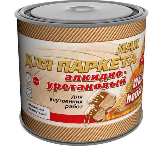 Алкидно-уретановый лак White House полуматовый, 2 л 16037 1