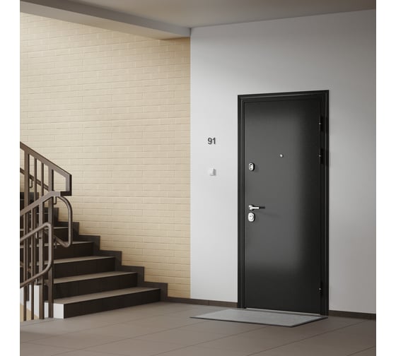 Металлическая входная дверь для квартиры Torex Ultimatum 950x2070 мм, правая, черный/белый 2000002331896