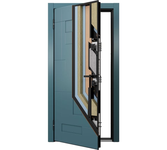 Металлическая входная дверь для квартиры Torex Ultimatum-M 880x2050 мм, левая, синий/белый 2000005807787