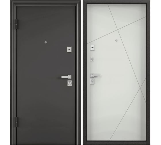 Металлическая входная дверь для квартиры Torex Ultimatum-M 880x2050 мм, левая, черный/серый 2000005805202