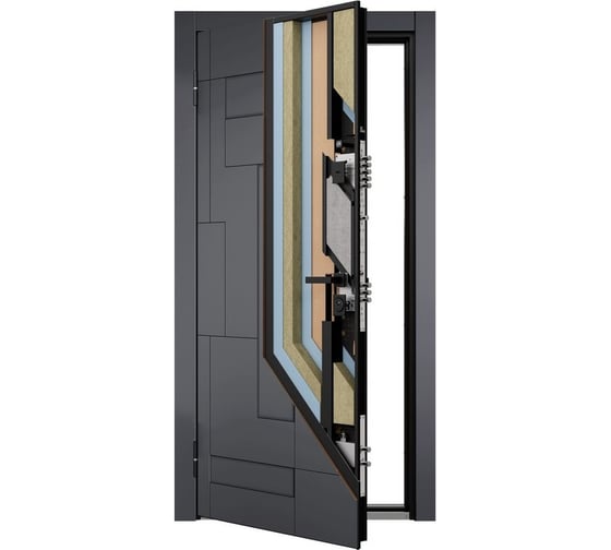 Металлическая входная дверь для квартиры Torex Ultimatum-M 950x2050 мм, левая, серый/белый 2000005867446