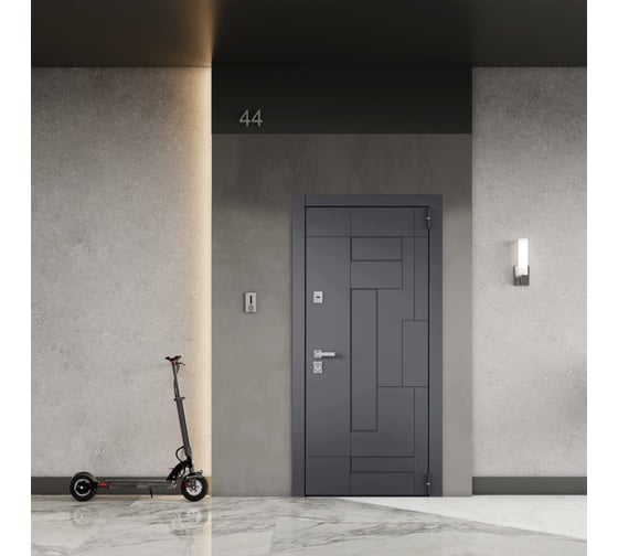 Металлическая входная дверь для квартиры Torex Ultimatum-M 950x2050 мм, правая, серый/белый 2000005809194