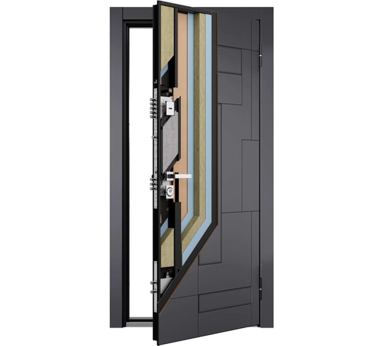 Металлическая входная дверь для квартиры Torex Ultimatum-M 950x2050 мм, правая, серый/белый 2000005809194