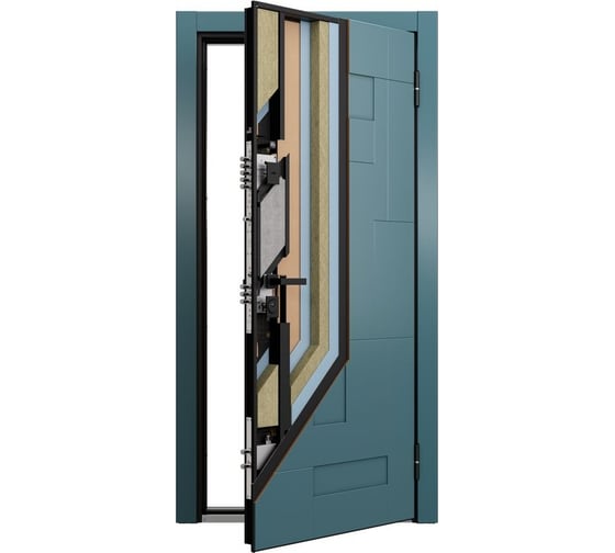 Металлическая входная дверь для квартиры Torex Ultimatum-M 950x2050 мм, правая, синий/белый 2000005809125