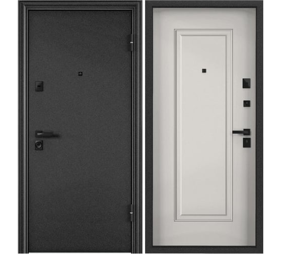 Металлическая входная дверь для квартиры Torex Ultimatum-M 950x2050 мм, правая, черный/белый 2000006028297