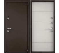 Металлическая входная дверь для загородного дома Torex Snegir Pro 880x2050 мм, правая, коричневый/белый 2000005852183