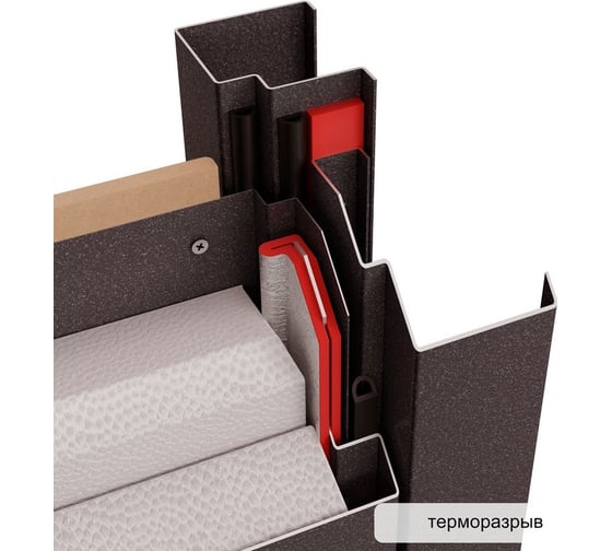 Металлическая входная дверь для загородного дома Torex Snegir Pro 880x2050 мм, правая, коричневый/белый 2000005852183