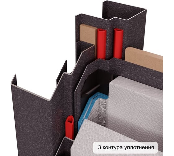 Металлическая входная дверь для загородного дома Torex Snegir Pro 880x2050 мм, правая, коричневый/белый 2000005852183