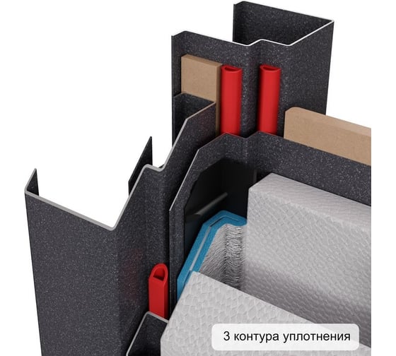 Металлическая входная дверь для загородного дома Torex Snegir Pro 880x2050 мм, правая, темно-серый/белый 2000005912399