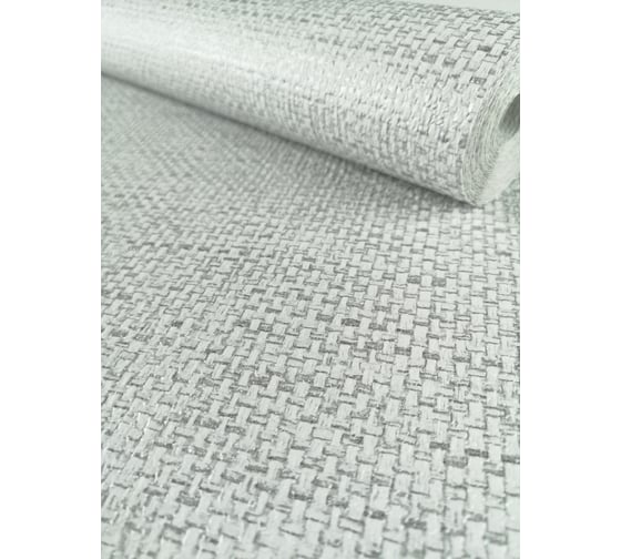 Бумажные обои Саратовские обои плотные, дуплекс, 0,53x10 м, Кунжут, серый Д812-06