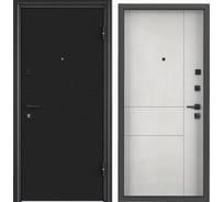 Металлическая входная дверь для квартиры Torex Flat-M 950x2050, правая, темно-серый/серый 2000005748257